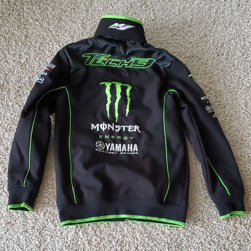 Yamaha Black Jacket with Green Highlights - Picture 2 of 8
